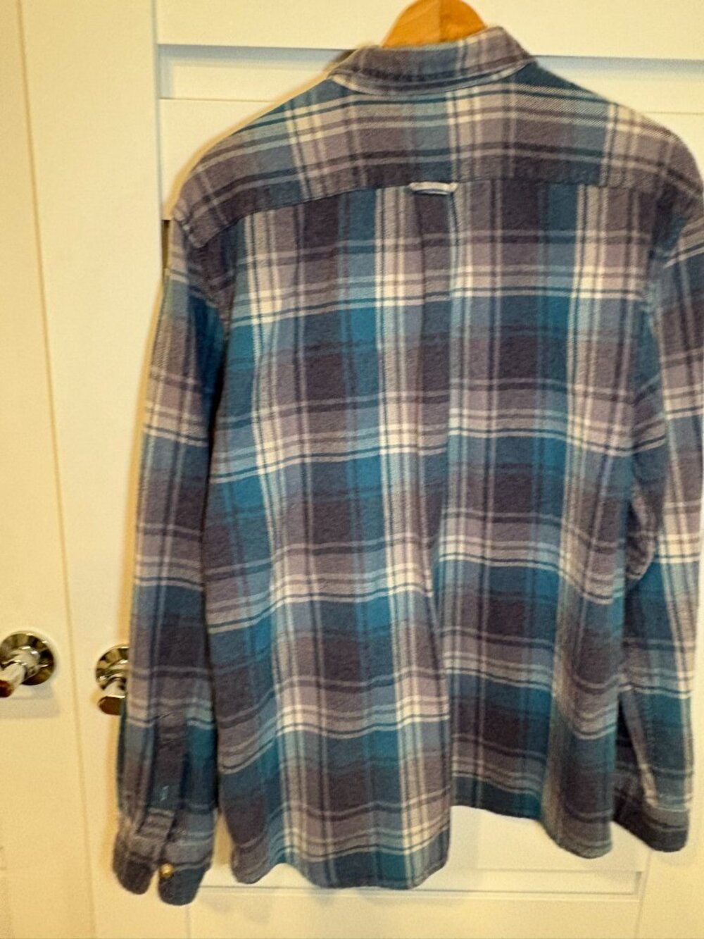 Grayers Jaspe Grunge Kurt Cobain Flannel Shirt Men's XL Blue Gray Plaid 90s - Picture 9 of 9